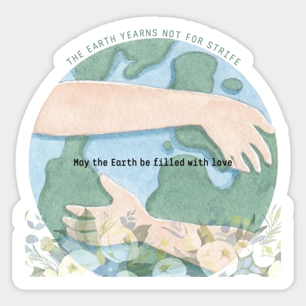 Earth's Embrace: The Floral Melody Design Sticker by Lu's Hideaway